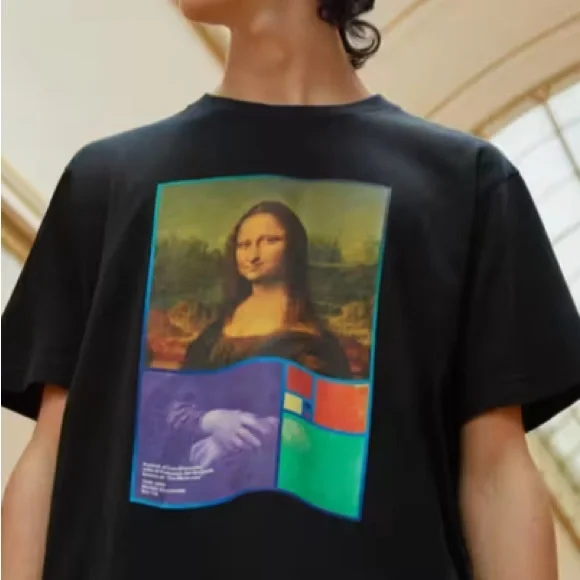 Uniqlo Peter Saville Louvre Mona Lisa T-Shirt Small Size Limited Edition - Picture 1 of 8